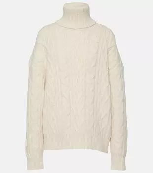 Свитер annie из альпаки с высоким воротником Nili Lotan, бежевый