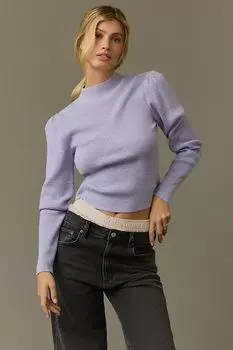 Свитер Anthropologie с открытой спиной и шнуровкой, светло-фиолетовый