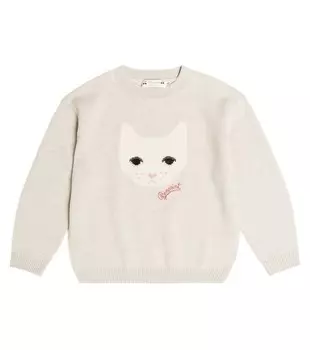 Свитер Anumati из шерсти интарсии Bonpoint, серый