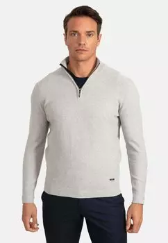 Свитер Arm Patched Half Jacey Quinn, цвет grey melange