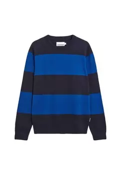 Свитер ARMEDANGELS LOUKAA STRIPES, темно-синий