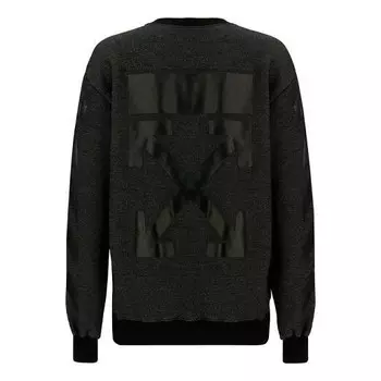 Свитер arrow printing round neck sports hoodie slim fit version gray Off-White, серый