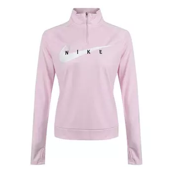 Свитер as w nk swoosh run hz midlayer pink foam Nike, розовый