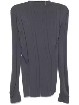 Свитер асимметричного кроя Jade Cropper, серый