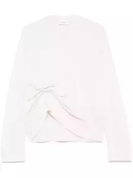 Свитер асимметричного кроя Laneus, белый