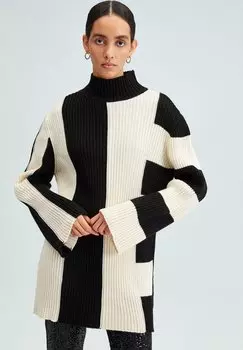 Свитер Asymmetric Striped Touch Priv, черный