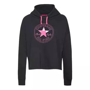 Свитер athleisure casual sports hooded knit hoodie black Converse, черный