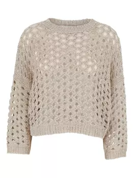 Свитер ажурной вязки Antonelli, нейтральный
