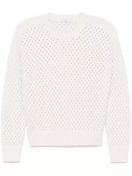 Свитер ажурной вязки Peserico, белый