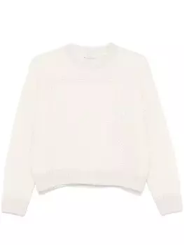 Свитер ажурной вязки Peserico, белый