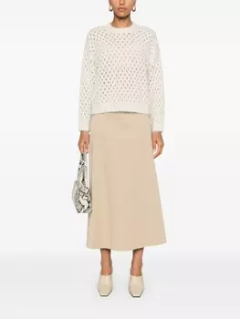 Свитер ажурной вязки Peserico, белый