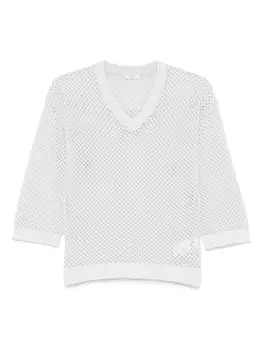 Свитер ажурной вязки Peserico, белый