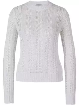 Свитер ажурной вязки Peserico с пайетками, белый