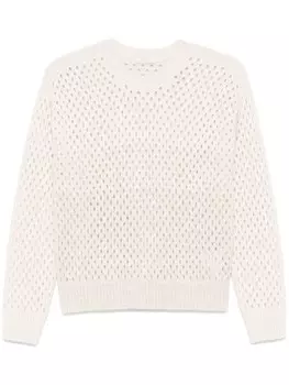 Свитер ажурной вязки Peserico, серый