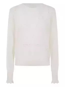 Свитер ажурной вязки TWINSET, белый