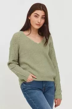 Свитер b.young Strick, зеленый