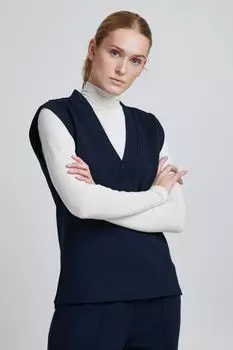 Свитер b.young V Ausschnitt, серый