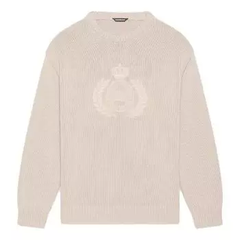 Свитер Balenciaga BB Laurel Crown Logo Crewneck Knitted Sweater 'Beige', бежевый