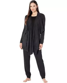 Свитер Barefoot Dreams Cozychic Lite Island Wrap, черный