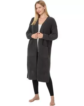 Свитер Barefoot Dreams CozyChic Luxe High Slit Cardigan, цвет Carbon
