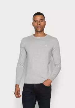 Свитер BASIC CREW NECK TOM TAILOR, светлый нежно-серый меланж