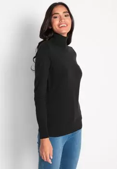Свитер BASIC ROLLKRAGEN bonprix, черный