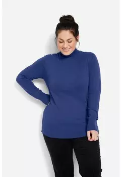 Свитер BASIC ROLLKRAGEN bonprix, синий