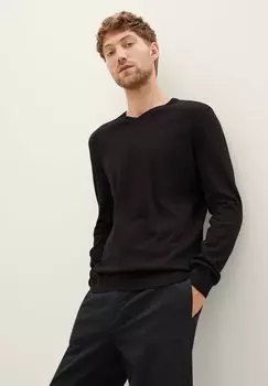 Свитер BASIC V NECK TOM TAILOR, черный
