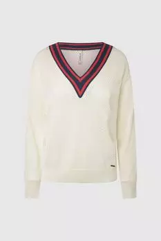 Свитер - Белый - Классический крой Pepe Jeans, белый