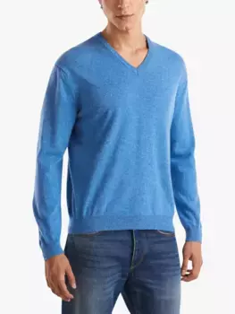 Свитер Benetton Wool V-Neck, цвет blue/melange