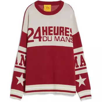 Свитер Bershka 24h LE MANS Jacquard, красный