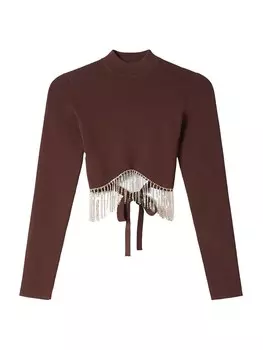 Свитер Bershka, цвет Chocolate