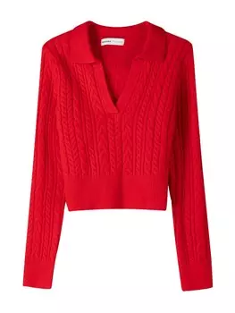Свитер Bershka, красный