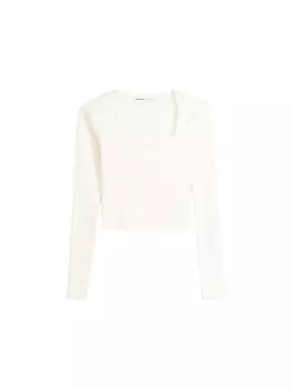 Свитер Bershka, кремовый