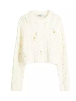 Свитер Bershka, кремовый