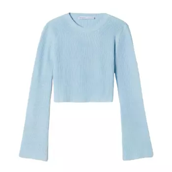 Свитер Bershka Round Neck, голубой