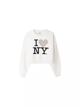 Свитер Bershka Sweatshirt, белый