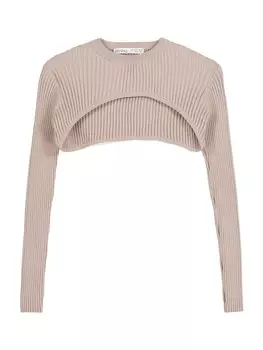 Свитер Bershka, темно-бежевый