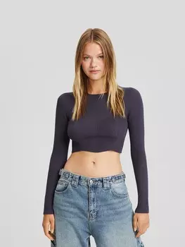 Свитер Bershka, темно-серый