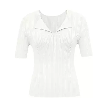 Свитер бесшовный Deep Breath с вертикальными полосками, белый