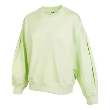 Свитер better classic relaxed crew 'green' Puma, зеленый
