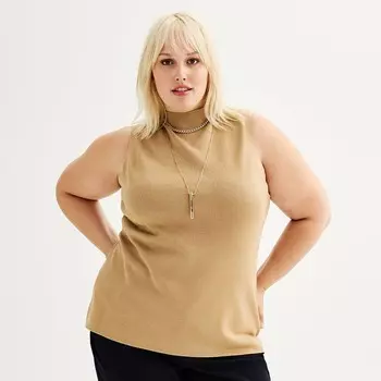 Свитер без рукавов Nine West размера плюс, цвет Elmore Tan