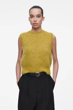 Свитер без рукавов с мохером COS, цвет Musztardowy