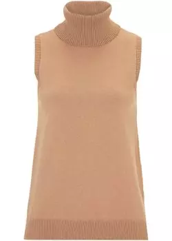 Свитер без рукавов с высоким воротником Bpc Selection, оранжевый