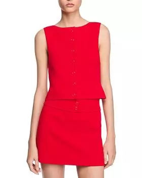 Свитер без рукавов Sandro, красный