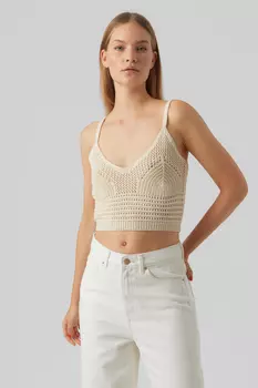 Свитер - Бежевый - Приталенный Vero Moda