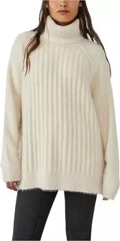 Свитер Big City Turtleneck Free People, цвет Sand Combo