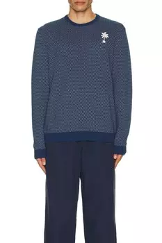 Свитер birdseye с круглым вырезом Marine Layer, синий