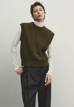 Свитер Blend Purl Massimo Dutti, хаки