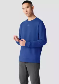 Свитер BMW с круглым вырезом и широким поясом на манжетах, синий